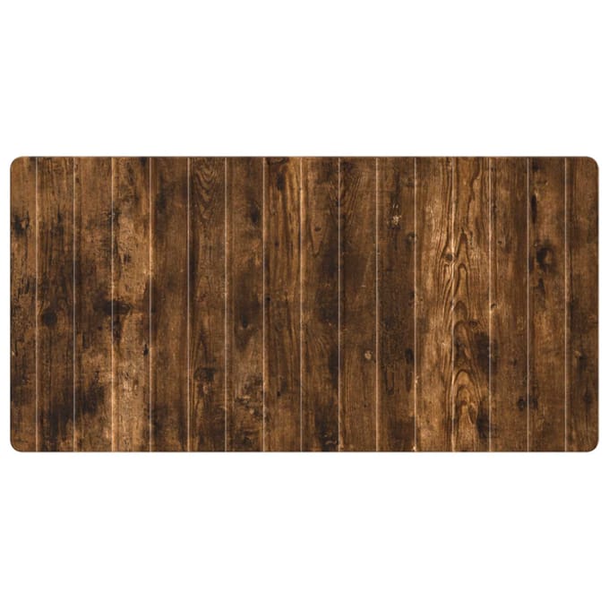 vidaXL - Wandgemonteerd - Hoofdbord - ZWOLLE - Gerookt - eiken - Bewerkt - hout
