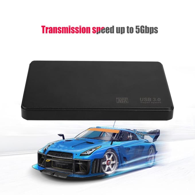 Boîtier externe pour disque dur externe SATA USB 3.0 de 2,5 pouces pour disque dur SSD (Pas difficile à intégrer black