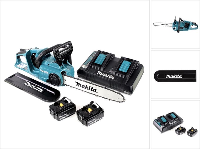 Tronçonneuse 36V LXT (2x3.0 Ah) et chargeur double - MAKITA DUC353PF2
