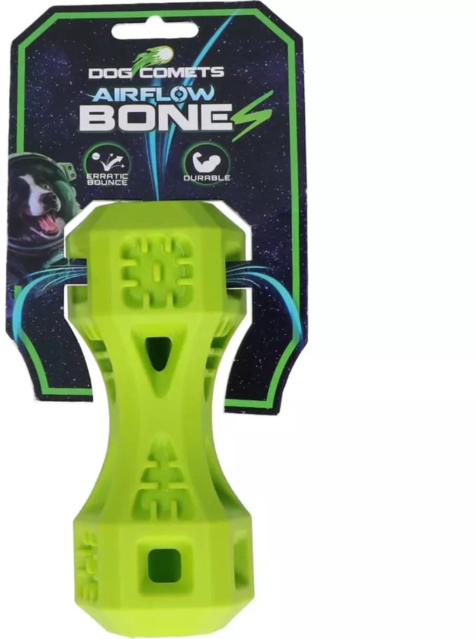 Dog Comets Airflow Bone S - Hondenspeelgoed Bot - hondenbot speelgoed - apporteerspeelgoed hond - Groen