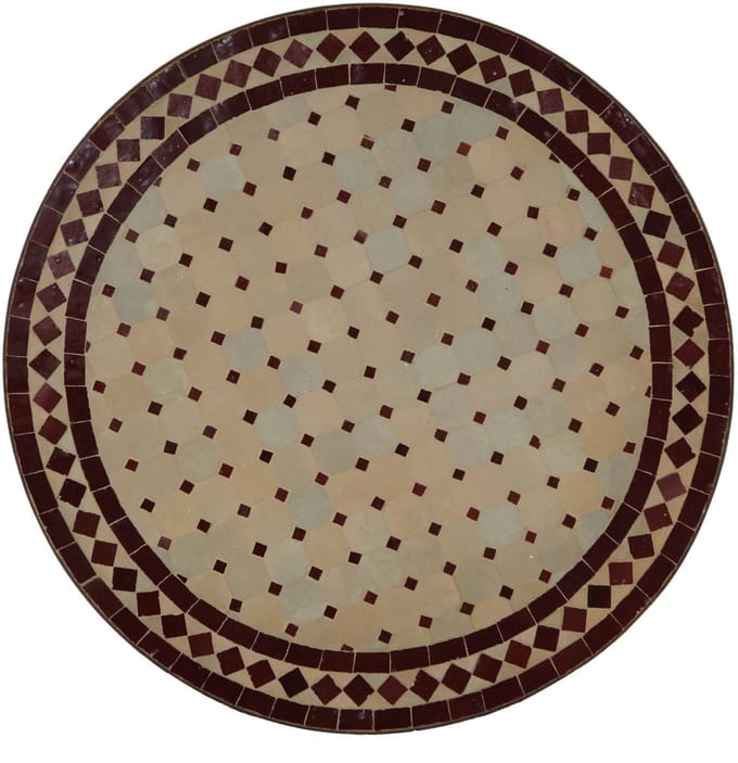 Mozaïek tafel D60 bruin-rhombus