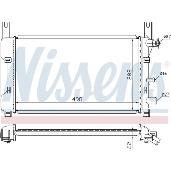 Radiator, motorkoeling NISSENS 62121A