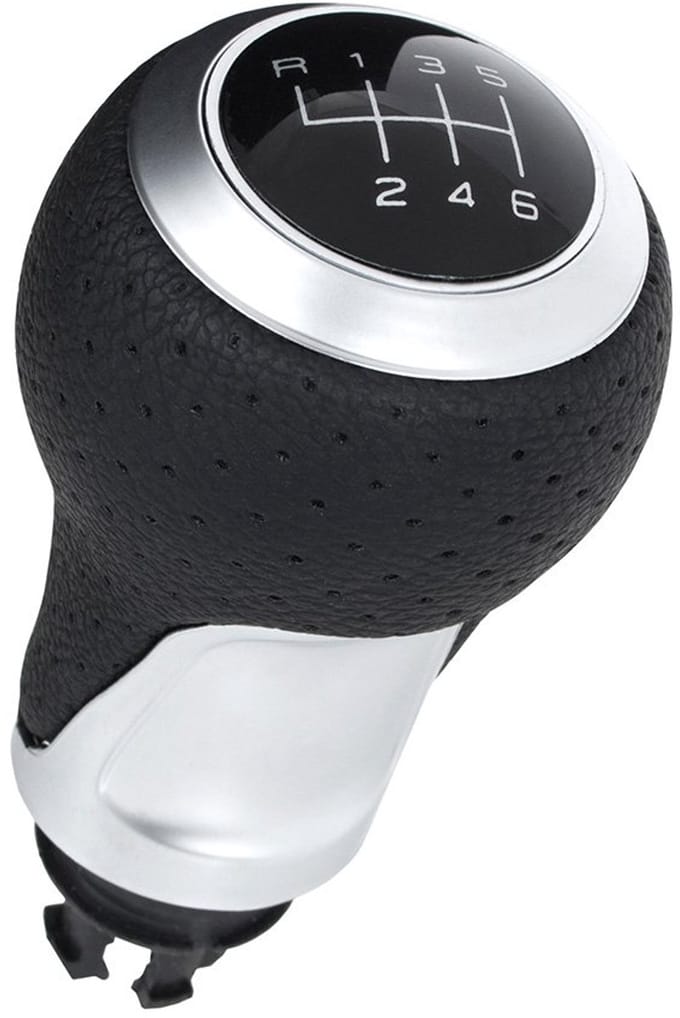 Modecar - Versnellingspook Knop - Zwart - Zilver - 6 Versnellingen