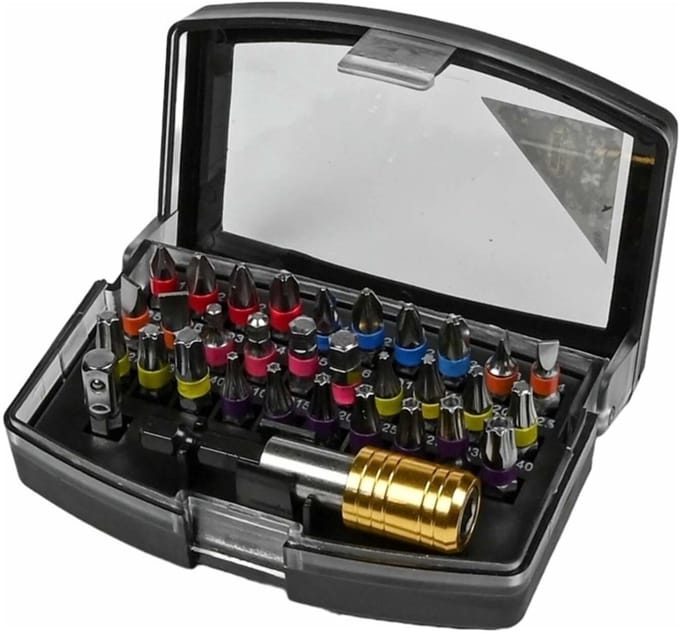 Benson - bitsset - quick release met houder - 32 delig