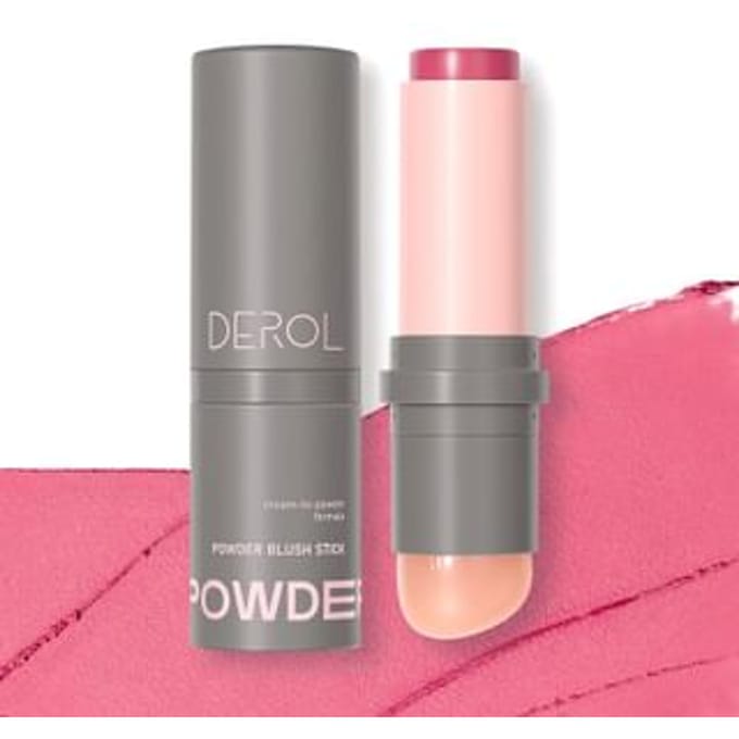 DEROL - 2 in 1 Colleting Romance Velvet Powder Blush Stick - 6 Colors #05 Cinnamon Coffee