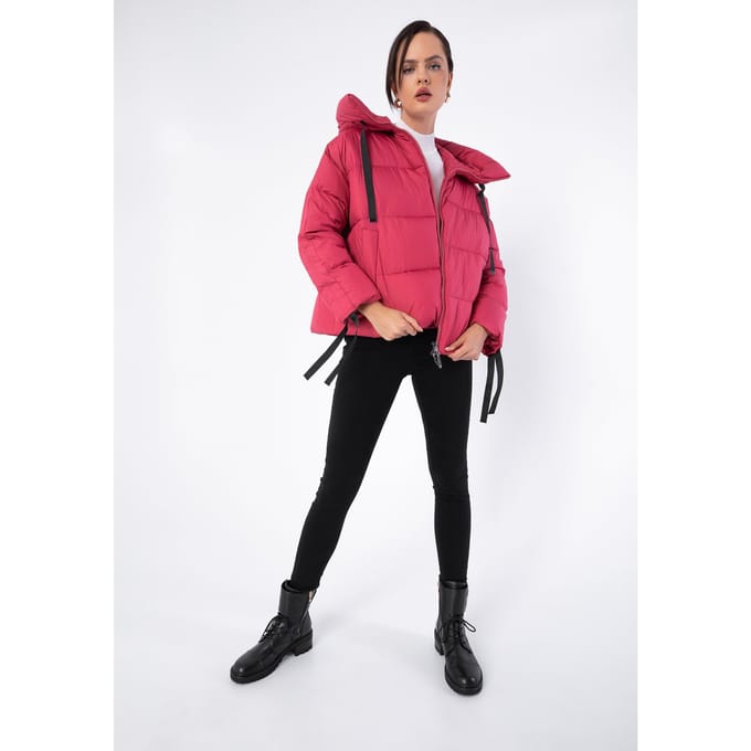 Wittchen Dames oversized gewatteerde jas met manchetten aan de mouwen