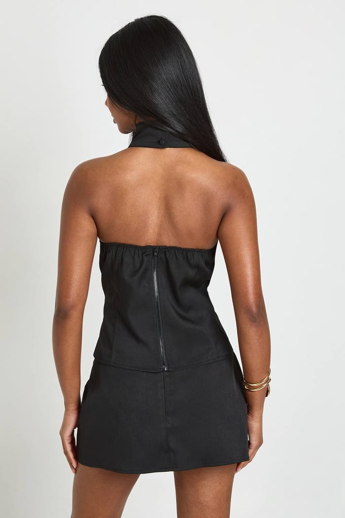 boohoo Dames Crêpe Wikkel Mini Rokbroek | Black | Maat: 10