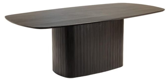 Tower Living Eettafel Rivello Deens ovaal mangohout 200x110 cm - Zwart