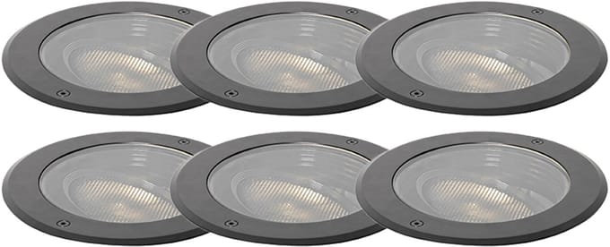 QAZQA Set van 6 grondspot wart AR111 verstelbaar IP65 - Delux Honey