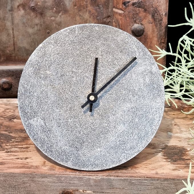 Benoa Elkin Large Nickel Antique Table Clock 20 cm