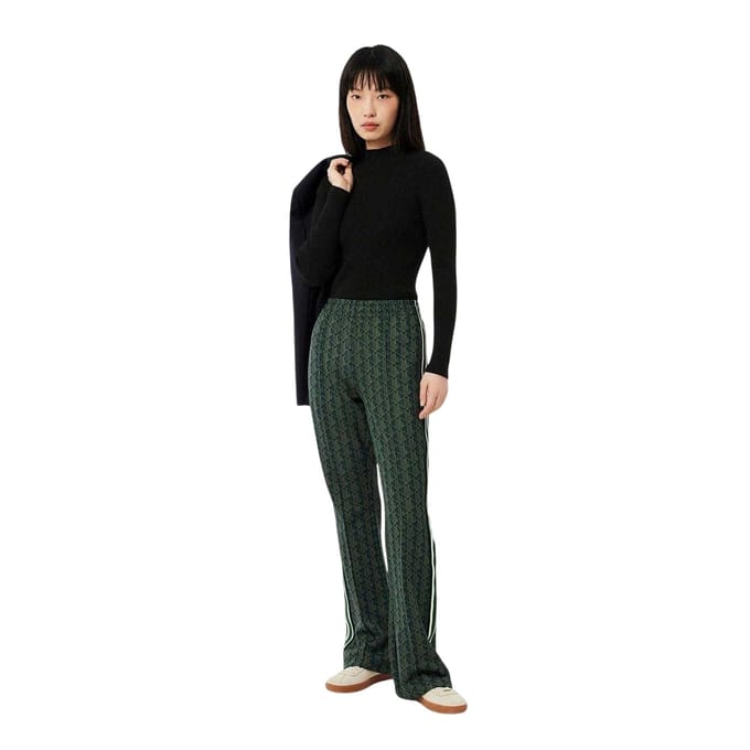 Lacoste Dames-trui met 3D-ribbreisel en logo (Zwart)