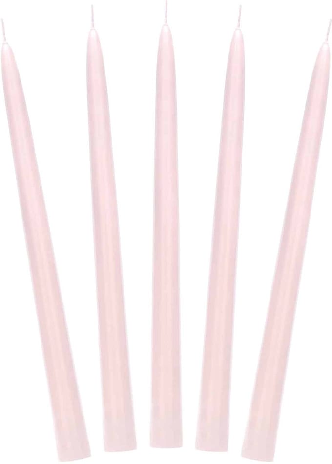 PartyDeco - Dinerkaarsen mat oud roze - 24 cm - (10 st)