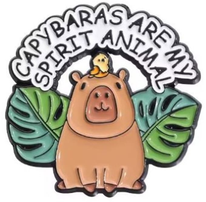 Pin Broche - enamel pin - kledingspeld - Spirit animal capybara