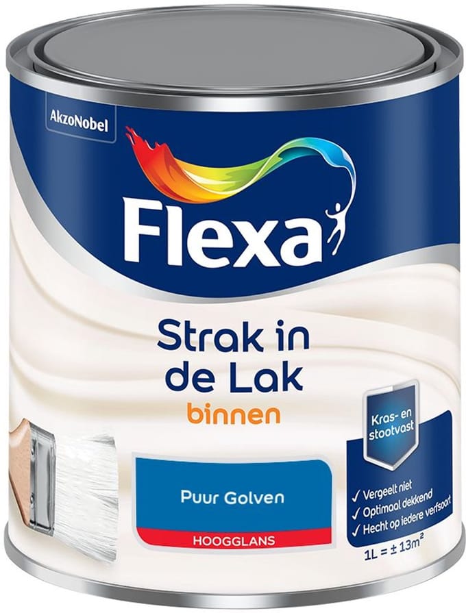 Flexa - Strak In De Lak Binnenlak Hoogglans - Puur Golven - Mengverf - 1 L