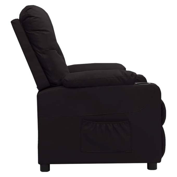 vidaXL - Fauteuil - verstelbaar - kunstleer - zwart