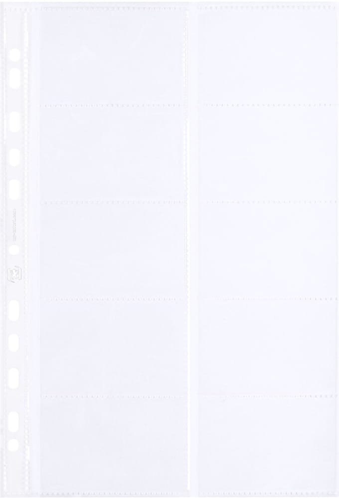 Oxford Visitekaartjesmappen A4, PP 0,09 mm, glashelder, 20 kaartjes per map