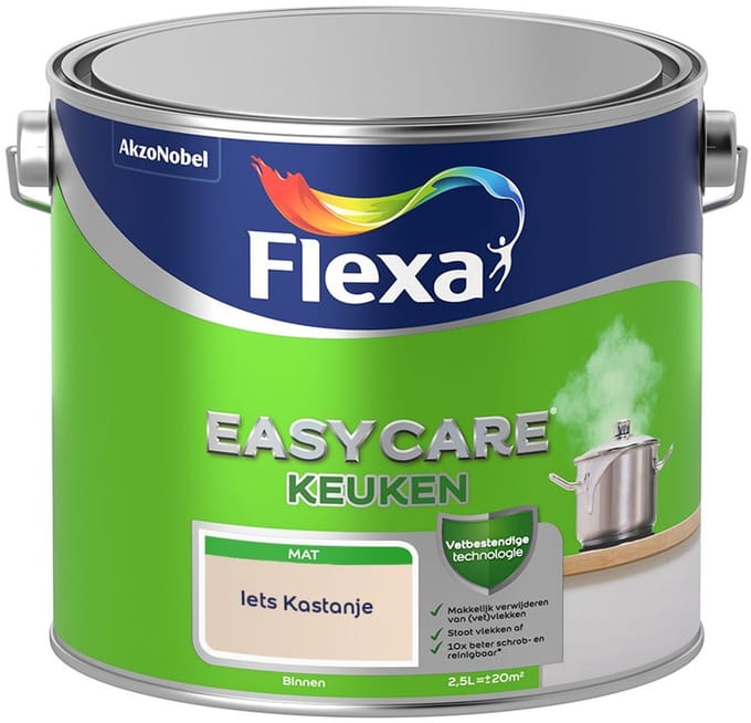 Flexa - Easycare Keuken - Iets Kastanje - Mengverf - 2,5 L