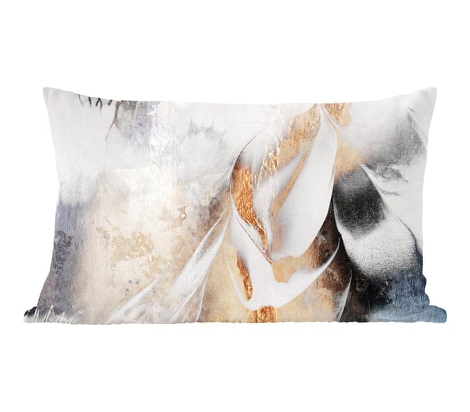Sierkussens - Kussentjes Woonkamer - 60x40 cm - Abstract - Gold - Design - Luxe