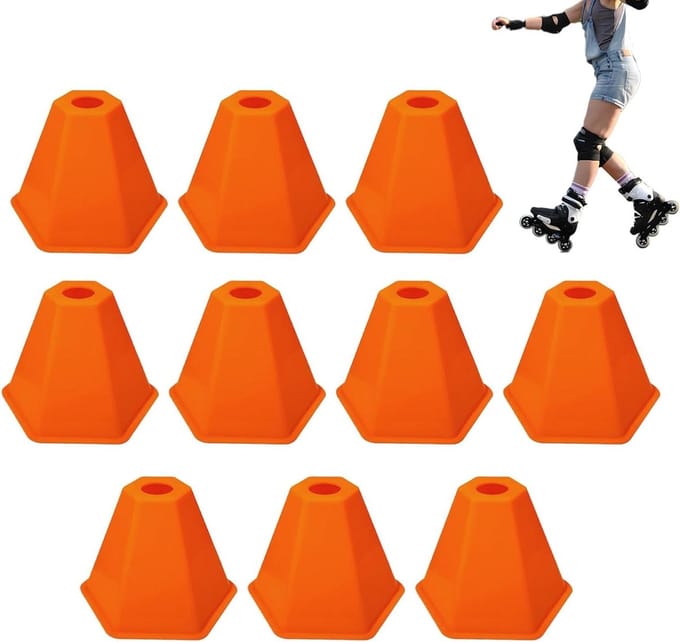 Voetbal Kegels - Training Markers - Agility Training - Hoge Zichtbaarheid - 10 Stuks - Oranje