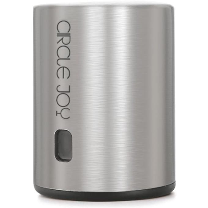 Circle Joy Smart Wine Stopper Bottle Sealer Roestvrij staal Vacuümgeheugen Wijnstopper Stopper Wijn zilver