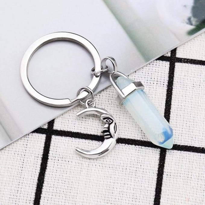Allecto - Sleutelhanger - Hexagonaal Kristal - Mooi en Duurzaam