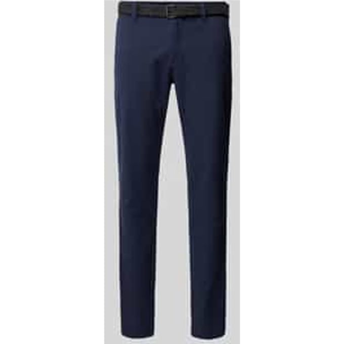 Tom Tailor - TTTRAVIS SLIM chino met riem - Maat 30/32 - navy zig zag structure