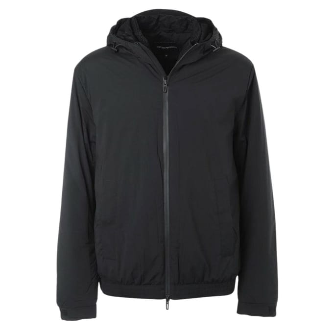 Emporio Armani Heren Jas met capuchon van polyamide (Zwart)