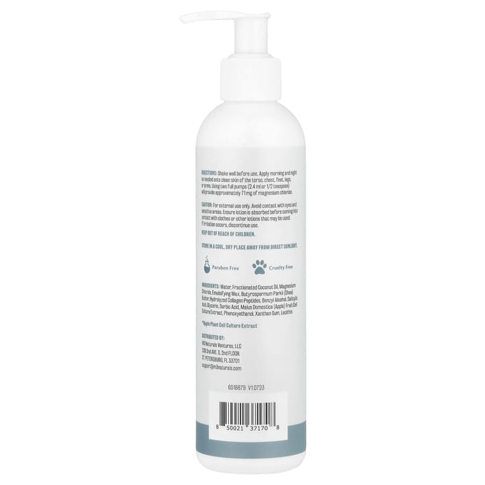 M3 Naturals, Magnesium Lotion, Unscented, 237 Ml (8 Fl Oz) white