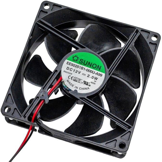12V DC Ventilator 1,68W - 92x92x25mm voor Efficiënte Luchtverplaatsing