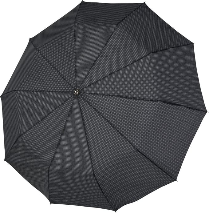 doppler Paraplu Fiber Gents Printed Magic Mini Strong Black / Grey Zwart Veelkleurig