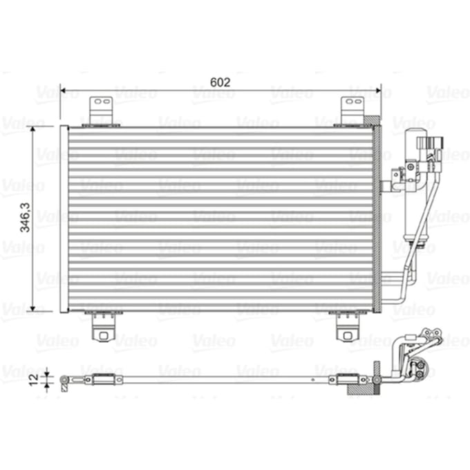 Condensator, airconditioning VALEO 822589