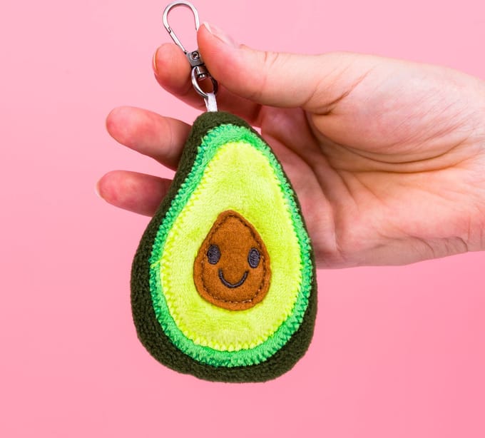 Bitten Knuffel Sleutelhanger - Avocado