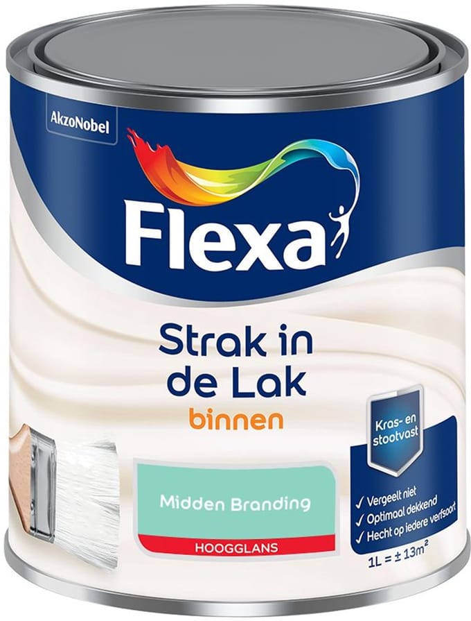 Flexa - Strak In De Lak Binnenlak Hoogglans - Midden Branding - Mengverf - 1 L