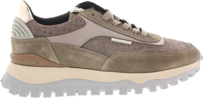 Floris van Bommel Dames Sneakers Grommi 01.00 Taupe - Maat 41