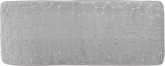 Tendance Badmat Pebble - Memory Foam - extra lang - lichtgrijs - 45 x 120 cm - antislip - badkamer