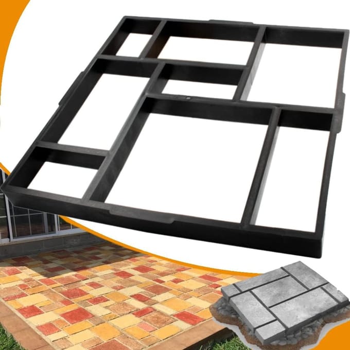 Betonmal Vorm - Loopbaanmal Tuin - Pad Aanleggen - Herbruikbaar en Stevig - 40x40x4cm