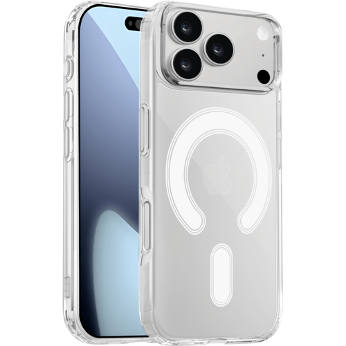 ShieldCase Transparant Magneet Hoesje – Geschikt voor iPhone 17 Pro Max – Clear Case, Slank Design en Magnetisch Opladen