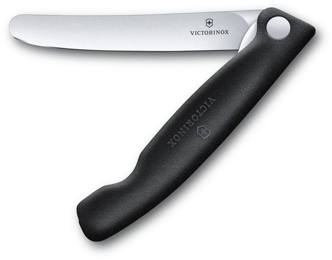 Victorinox Swiss Classic tomatenmes inklapbaar - 11cm - Zwart - Glad
