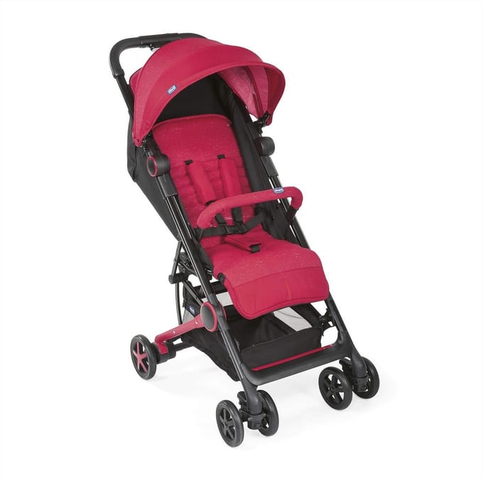 Chicco - Buggy Miinimo3 - Backrest 4 Positions Adjustable - Ultra Compact - From Birth up to 15kg - Red Passion