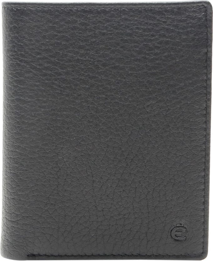 Esquire Leren Portemonnee Deer Cardsafe Wallet High Black Zwart