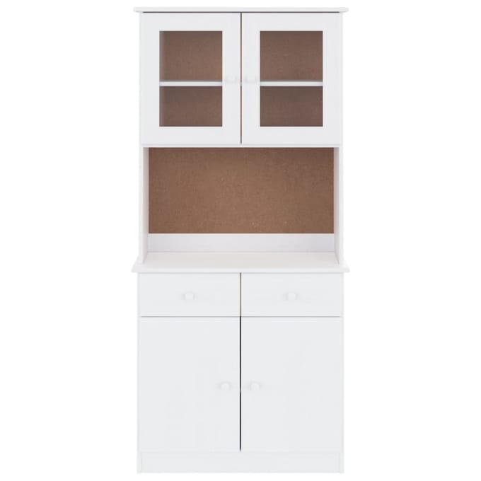 vidaXL - Hoge - kast - ALTA - 77x35x165 - cm - massief - grenenhout - wit