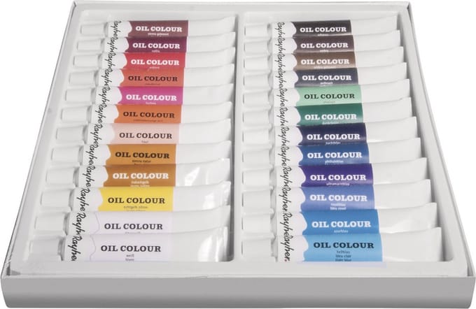 Rayher Olieverf schilderen setje - 24 kleuren - tubes 12 ml - Hobby/knutselmateriaal creatief