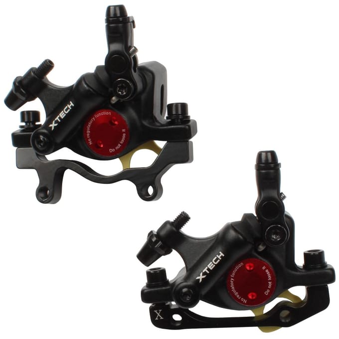 Fiets Hydraulische Schijfrem Voor Achter Remklauwen Fietsen MTB Vouwfiets Front caliper zwart