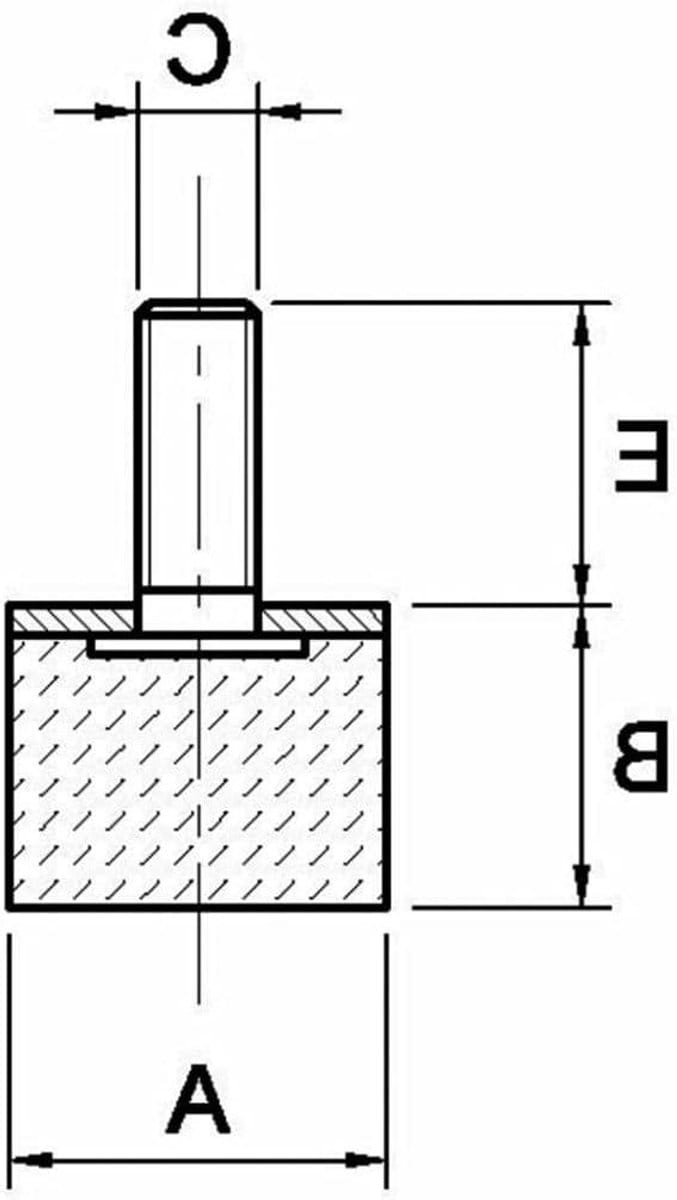 Silent Block Machinevoet - Trillingsdemper Rubber Buffer - Onderdrukken Trillingen - Maximale Compressie 265