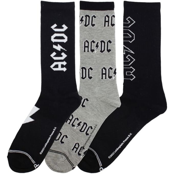 AC/DC Sokken - 3er Pack Giftbox - EU 40-46 - voor Mannen - meerkleurig
