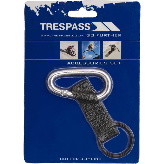 Trespass Affix 6mm Karabijnhaak met Band en Rubber Ring