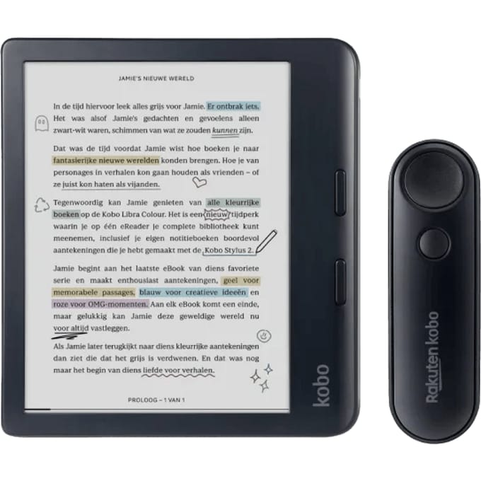 Kobo Libra Colour Zwart + Remote