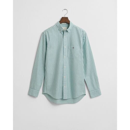 Gant Overhemd Classic Oxford Stripe Diep Groen / male