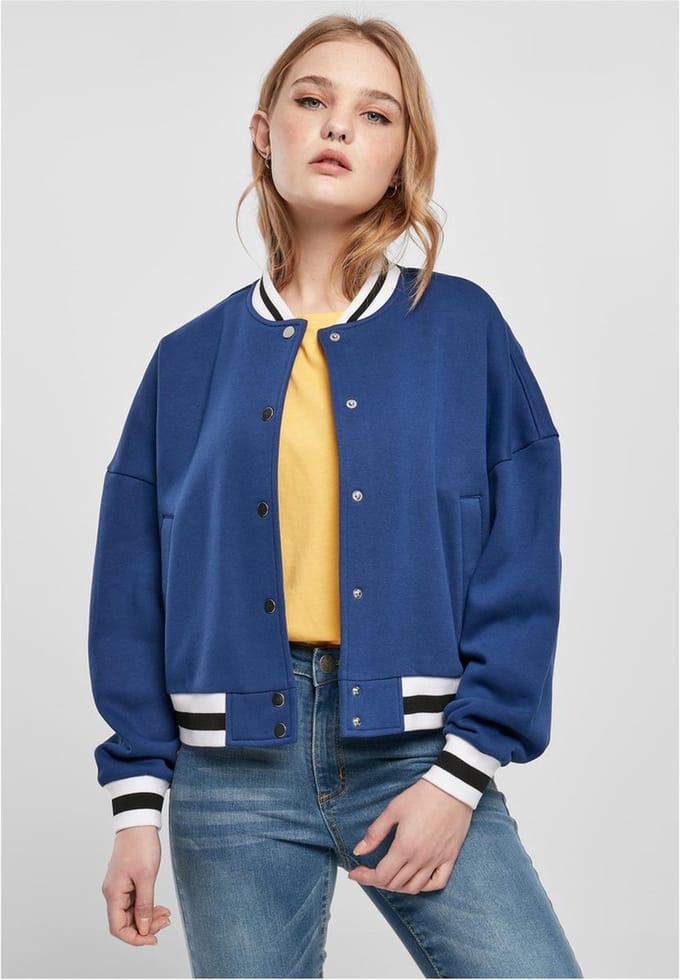 Urban Classics - Oversized College Sweat College jacket - 3XL - Blauw