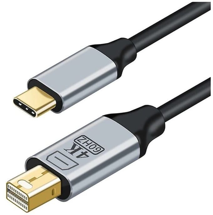 USB C naar DisplayPort Kabel - 1.8m - 4K Ondersteuning - Aluminium Legering + PVC - Type-C naar DP/Mini DP/HDMI